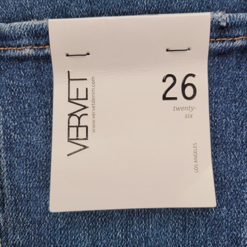 VERVET Jeans Size 26 Straight Ankle Split Hem Mid Rise Stretch Denim NEW - Picture 3 of 16